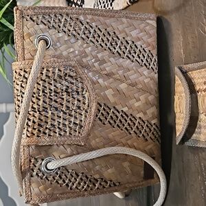 Handmade Eldena’s Collection Straw Woven Shoulder Bag And Wallet